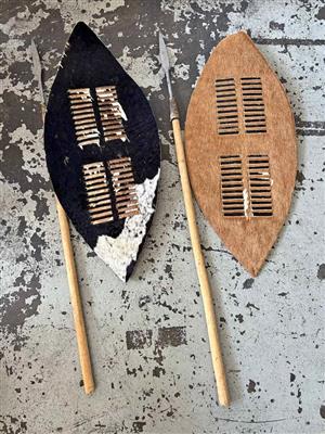 Zulu shield and spear sets