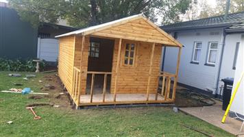 Wendy houses, log cabins and knotty pine, tool sheds, guard huts, custom-made 
