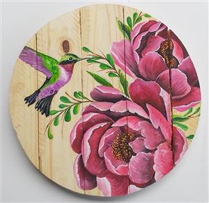 Acrylic painting on wood