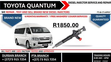 Toyota Quantum Diesel Injectors 