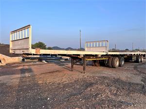 1989 BUSAF 6X12 SUPERLINK FLATDECK TRAILER