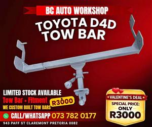 Toyota D4D towbar with fitment 