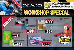 Workshop Specials 17-31 August 2022 Kliprivier Auto Spares! 