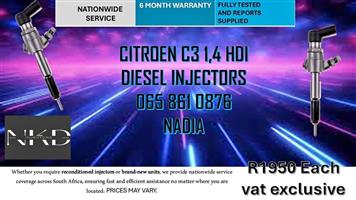 CITROEN C3 1,4 HDI DIESEL INJECTORS FOR SALE -RECONDITIONED AND NEW