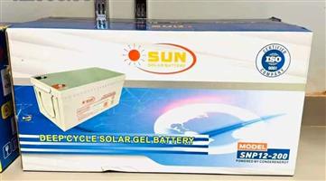 SUN 200AH Solar Gel Deep Cycle Batteries