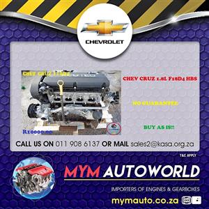 CHEV CRUZ 1.8L F18D4 HBS ENGINES 