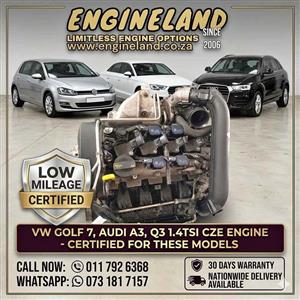 VW Golf 7, Audi A3, Q3 1.4tsi CZE engine