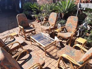 second hand cane lounge suite for sale