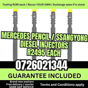 Mercedes pencil or Ssangyong diesel injectors for sale