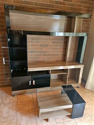 Wall / TV / Display Unit and Matching Coffee Table Combo
