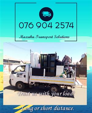 Bakkie for hire with a driver 