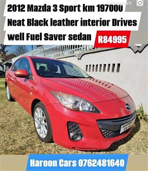 2012 Mazda 3 Sport black leather interior neat interior