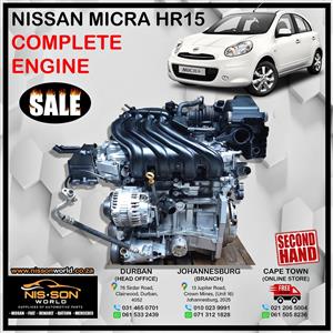 NISSAN MICRA HR15 COMPLETE ENGINE
