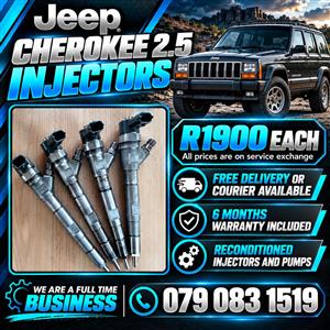 JEEP 2.5 INJECTORS FOR SALE WITH WARRANTY 