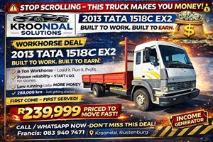 2013 Tata 1518C Ex 2 - 8 ton drop-side