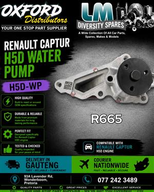 Renault Captur H5D water pump for sale 