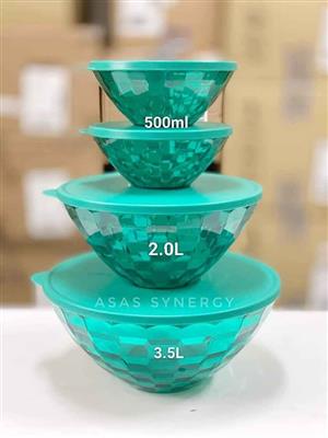 Tupperware Prism Bowl Set FREE Prism Tongs
