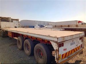  2002 Henred Flatdeck Tri-Axle Trailer 13 Metres