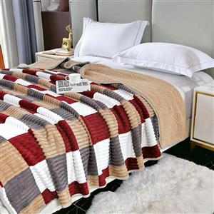 TIC TAC SHERPA FLEECE •Size : 200cmX230cm (Queen) •Sherpa Fleece Underneath  PRICE: 