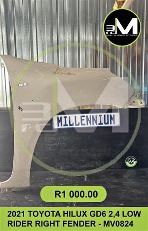 2021 TOYOTA HILUX GD6 2.4 LOW RIDER RIGHT FENDER - MV0824