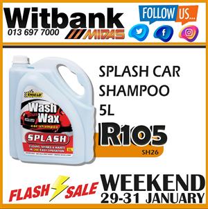Splash Car Shampoo 5 Liter ONLY R105!