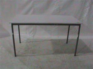 Steel frame desk white