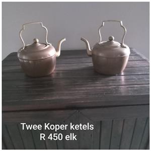 Two copper cettle's