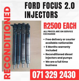 FORD FOCUS 2.0 INJECTORS FOR SALE WITH WARRANTY 