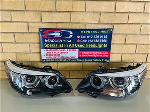 BMW E60 left and right side Bi-xenon headlights (non AFS) 