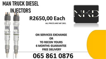 MAN TRUCK DIESEL INJECTORS FOR SALE OR SAME DAY RECON