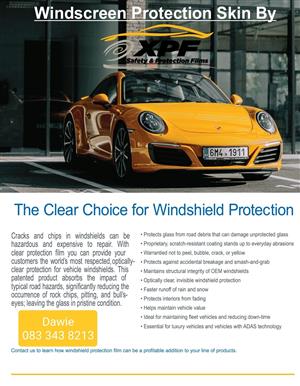 Windscreen Protection Film & Vehicle Paint Protection Film