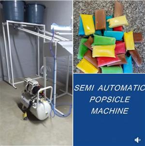 Semi automatic ice lolly machine, makes 1500 per hour