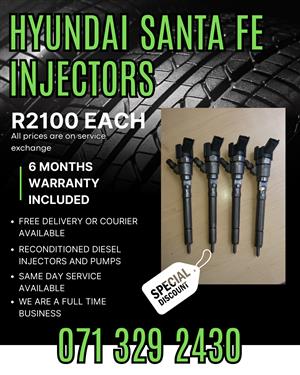 HYUNDAI SANTA FE 2.2 INJECTORS FOR SALE WITH WARRANTY 