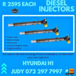 Hyundai H1 Diesel Injectors for sale on service exchange or to recon