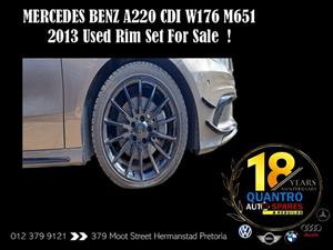 Mercedes Benz A220 CDI W176 M651 2013 Used Rim Set For Sale ! 