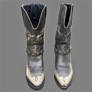 Stunning Distressed Western Cowboy Boots - Size UK 6 (EU 39)