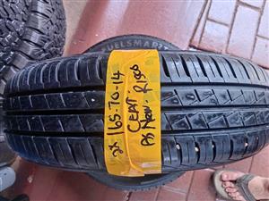 2x Ceat tyres As New