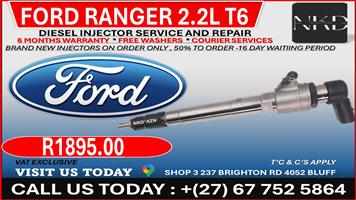 Ford Ranger 2.2L T6 Diesel Injectors on Recondition