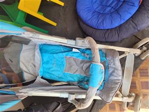 Baby/ Toddler stroller light blue and gray. 