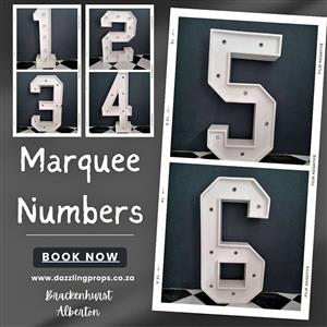 1.23m High Marquee Numbers FOR HIRE 
