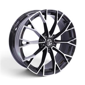 19″ VT-646 5×112 Black Machine Face Alloy Wheels