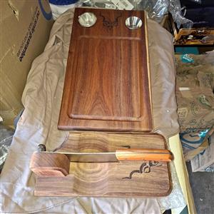 Kiaat Biltong Cuter and Braai Board
