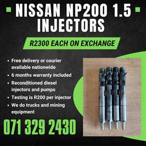 NISSAN NP200 1.5 INJECTORS FOR SALE WITH WARRANTY 