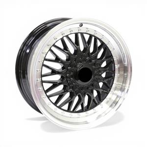 17″ 1022 4/100 & 4/114 Black With Polished Lip Alloy Wheels