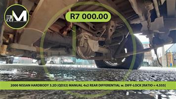 2000 NISSAN HARDBODY 3.2D (QD32) MANUAL 4x2 REAR DIFFERENTIAL w. DIFF-LOCK [RATIO = 4.555]