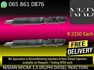 NISSAN MICRA DIESE INJECTORS FOR SALE OR RECON