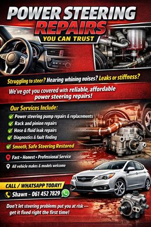 Power steering, brake and clutch Servicing