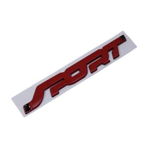 3D Raised "Sport" Sticker Badge (Red) 13x2cm