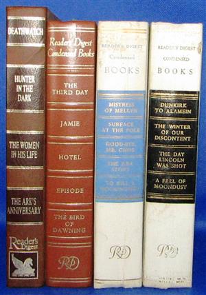 Readers Digest Hardcover Novels x 4