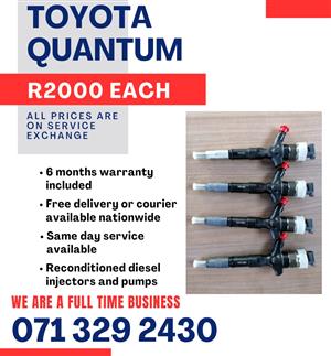 TOYOTA QUANTUM 2.5 INJECTORS FOR SALE WITH WARRANTY 